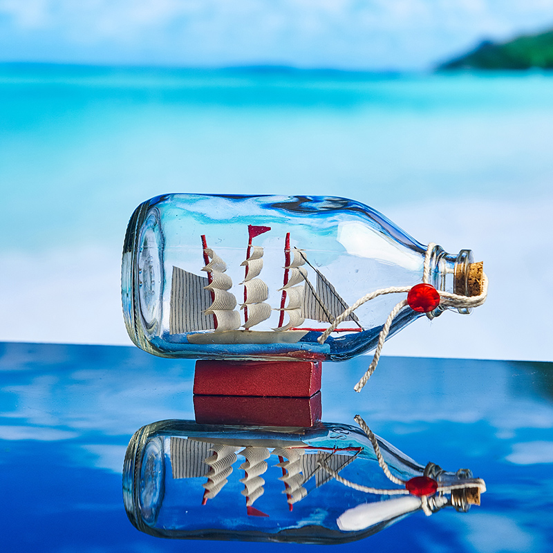 瓶中船模型漂流瓶许愿瓶生日礼物