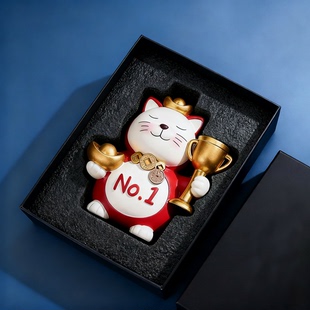招财猫摆件No.1冠军奖杯金元 饰礼品 宝招福纳福家居装