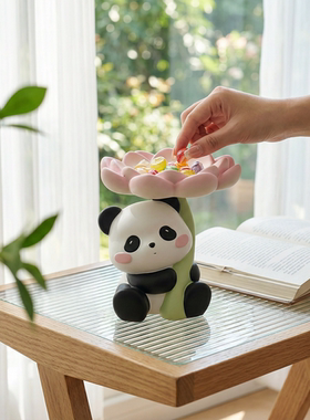 可爱熊猫毛绒钥匙扣背包挂件