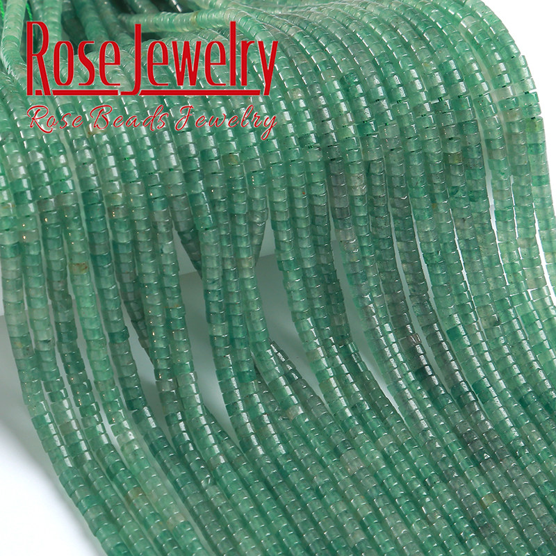 4mm绿色玉髓隔片算盘珠车轮珠散珠管珠直切圆柱隔珠扁珠子diy饰品