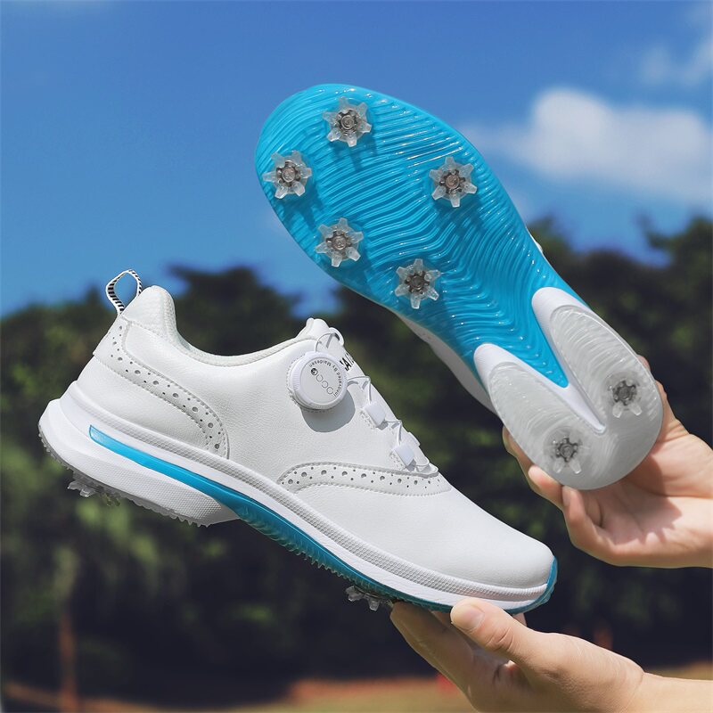 高尔夫球鞋男士扣式可卸钉防侧滑透气耐磨运动休闲两用跨境训练鞋