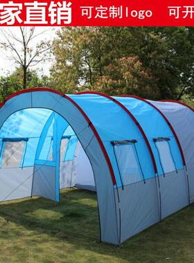 跨境现货外野营露营一室两厅多人团队雨超 8-AL-45152防10户人大