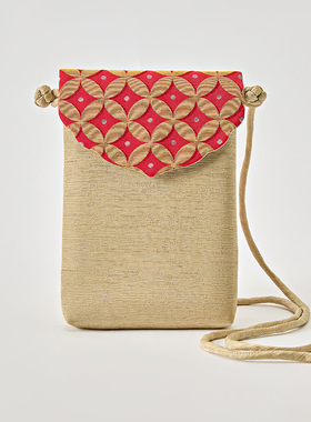 上久楷X恭王府宋锦手机包礼物斜挎包迷你金钱纹XB3B085205003