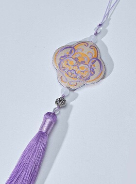 上久楷宋锦挂件车饰配饰真丝礼物装饰四龙环壁 SPS23A04