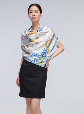 上久楷 真丝方巾 梦幻时空 FJS22045-1