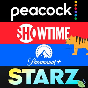 Starz/Showtime/Peacock tv/Paramount plus/PeacockTV/派拉蒙+