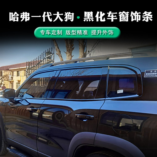 一代大狗车窗饰条行李架黑化改装