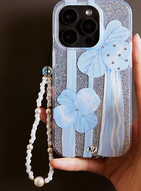 搭把手高级感水晶mini手机链手机挂绳ccd重工串珠挂件防丢手腕绳