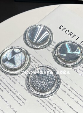 轻奢银色磁吸支架手机可伸缩气囊折叠背贴高级感高端网红女ins小众新款极光啪嗒懒人桌面MagSafe引磁磁力圈壳