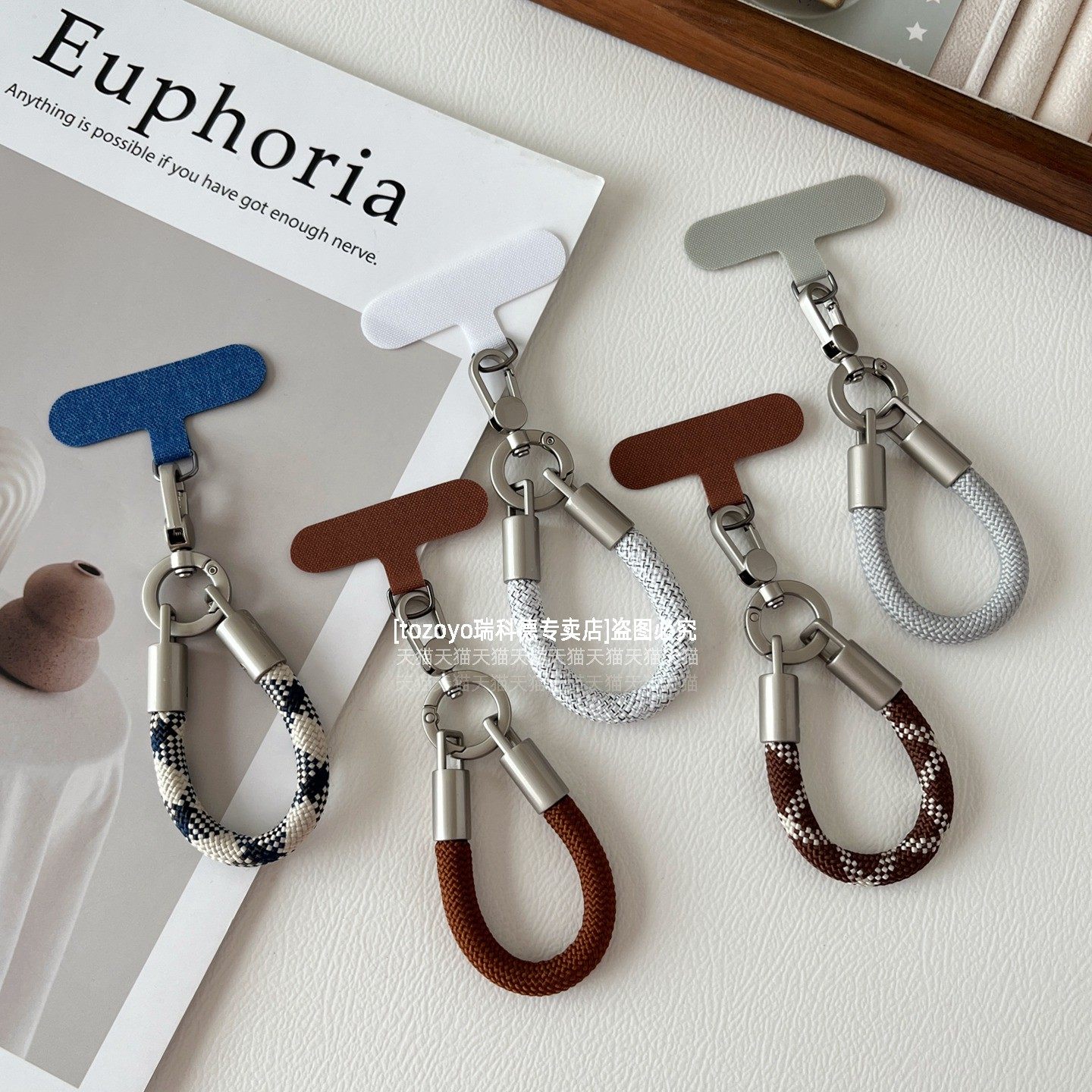 新升级迷你手机挂绳户外防摔防丢防盗绳短款手绳高端旋转挂扣指环绳男登山耳机水壶背包挂件u盘高级女加粗壳