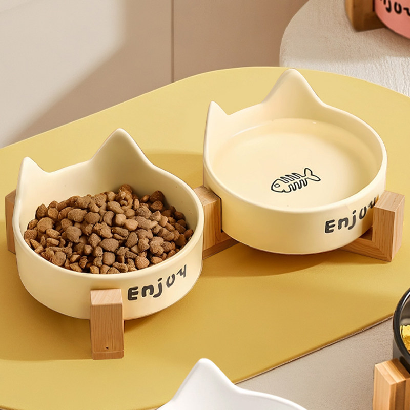 猫碗陶瓷猫食盆宠物碗