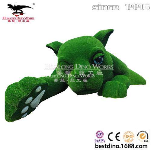 卡通动物模型逼真大型猫咪手工绿植草坪工艺微景观玩具户外美陈.