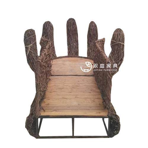 户外景观手藤编网红打卡景区公共场合摆件家具游玩室外五指山家具