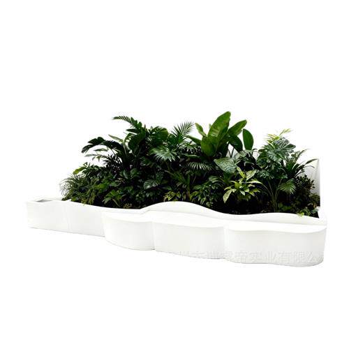 户外玻璃钢花箱商场花盆方形花钵广场种植树池售楼部组合移动花箱