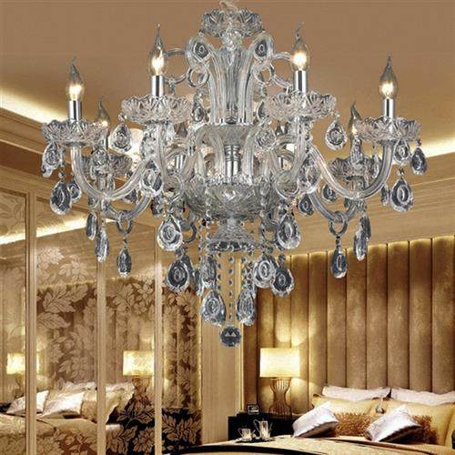 水晶吊灯欧式客厅灯美式卧室餐厅蜡烛灯具简欧别墅服装店灯饰