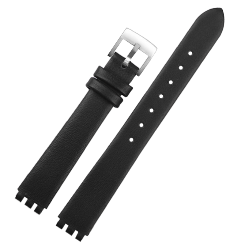 适配斯沃琪Swatch女真皮手表带小号绢丝表带牛皮表链钢带12mm配件