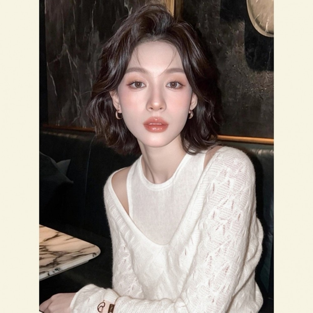 韩系氛围感早秋穿搭独特漂亮慵懒风高级感白色镂空针织衫背心套装,女装/女士精品,大码套装,淘宝优惠券,粉丝福利购,淘宝优惠卷