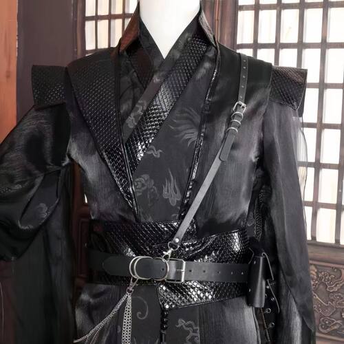 黑色劲装cosplay墨燃黑水