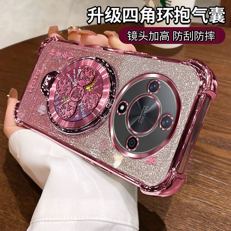 适用华为荣耀X70手机壳MTN一AN00全包镜头膜honorX7O新款保护套H0n0r新款MTNAN防摔MTN外壳叉七零带支架x7o女