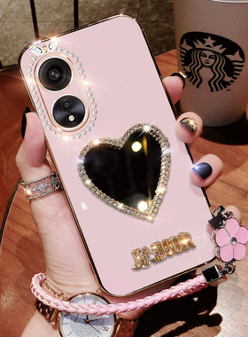 oppoA1手机壳oppo保护A1pro硅胶套新款5G版oppo超薄PHS110软壳镶钻oppa全包镜子opp0pp0ppoA女opρo外壳15G潮