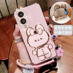 vivoy36手机壳vivo保护y36i硅胶套y36m全包带钻5G防摔V2318A新款软壳voviy女vovoy镜子m5g支架丫365g可爱卡通