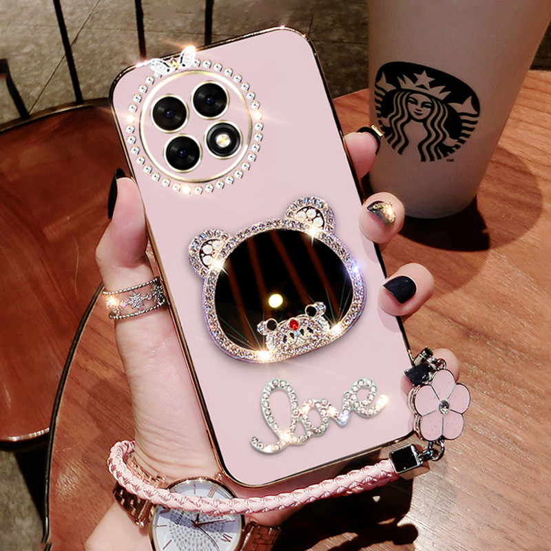 适用小米civi4pro手机壳补妆镜cicv4por新款保护套24053PY09C硅胶全包clvl软壳xiaomicivi带镜子civ4外壳女款