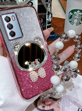 vivoiqooneo5s手机壳新款iqooneo5s保护硅胶套V2154A全包透明vivo防摔iqoonoe带镜子iq00爱酷iqoo软壳neo女潮