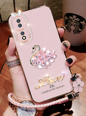 适用于华为荣耀90手机壳REA一AN00新款honor90Pro保护套REP-ANOO硅胶镶钻9O曲屏外壳个性九十por全包pr0潮女