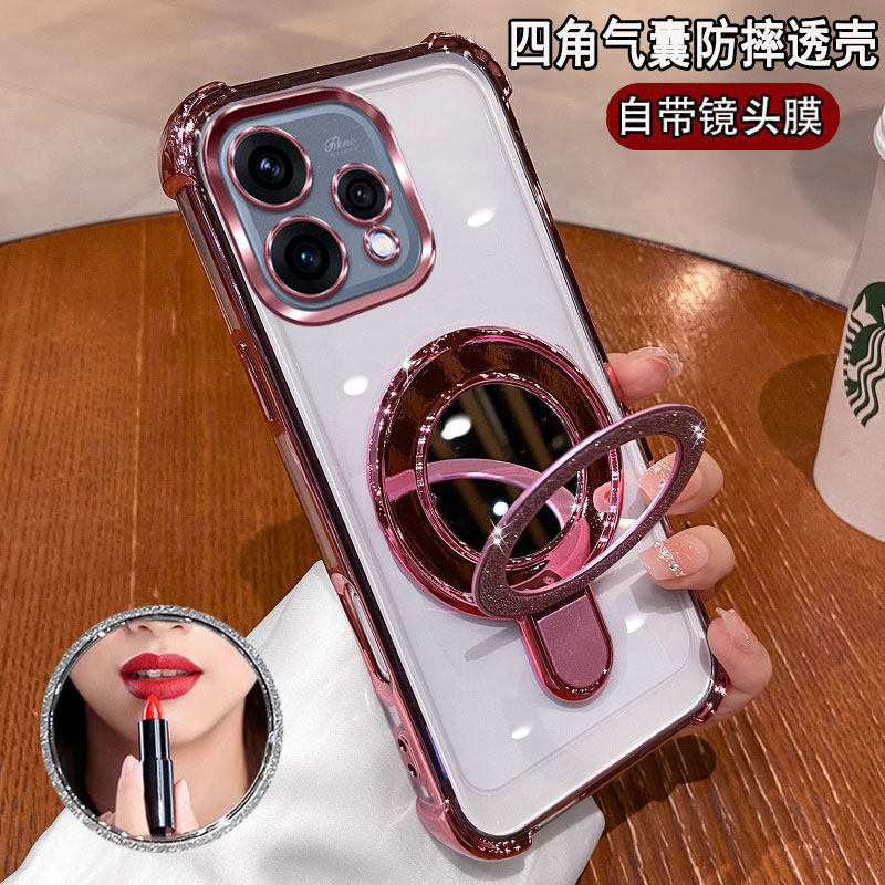 适用PMD110全包四角气囊opporeno15c手机壳带支架新款reno15c保护oppo硅胶套带镜头膜防摔5g透明reon软5g男女