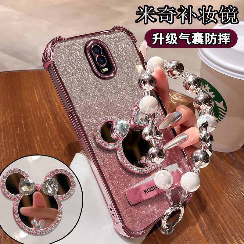 适用oppoR17手机壳带支架oppo保护R17硅胶套镜子PBEM00手链opoor防透明摔软壳opopr女款0ooppr全包poopr新款