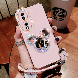 华为荣耀90手机壳REA一AN00新款硅胶honor90Pro全包REP-ANOO保护套九零曲屏补妆镜九十por外壳高档pr0潮女款