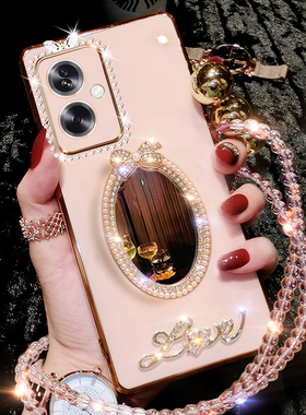 oppoA2手机壳PJB110新款保护套oppoA2硅胶镜面5G全包oppoPJB防摔opopa25G个性opp0pp0ppoA外壳opρoa镶钻潮女