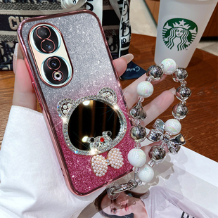 华为荣耀90手机壳honor90pro保护5G硅胶套REA一AN00全包镜面REP新款9o软壳镶钻pr0外壳九十por女款ANOO高颜值