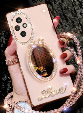 适用于华为荣耀200手机壳曲屏honor200pro新款硅胶ELP一AN00保护套镜面20por全包边防摔H0N0R200Pr0两百p女款