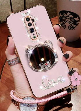 oppoReno10倍变焦手机壳OPPOreno十.倍新款硅胶PCCM00保护套镶钻PCCMoo防摔opp0pp0pporeno外壳镜子opopr女款