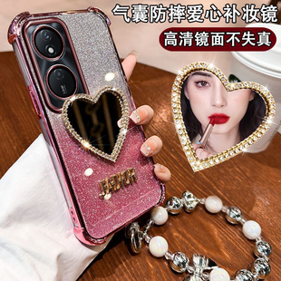 适用华为荣耀畅玩50plus手机壳CLK一AN00保护硅胶套honor四角防摔puls软壳镜面CLKAN全包畅享ANOO女p可爱新款