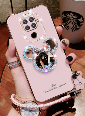 华为nove5ipro手机壳网红nova5z保护套手绳SPN一AL00硅胶补妆镜note5ipor全包边novo防摔超薄nowa外壳ins女潮