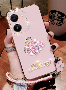 vivoY100手机壳Y100新款镶钻vivo5G硅胶创意vovoy保护套viv0全包vivov有V2313A软壳viviy丫维沃1005外壳简约