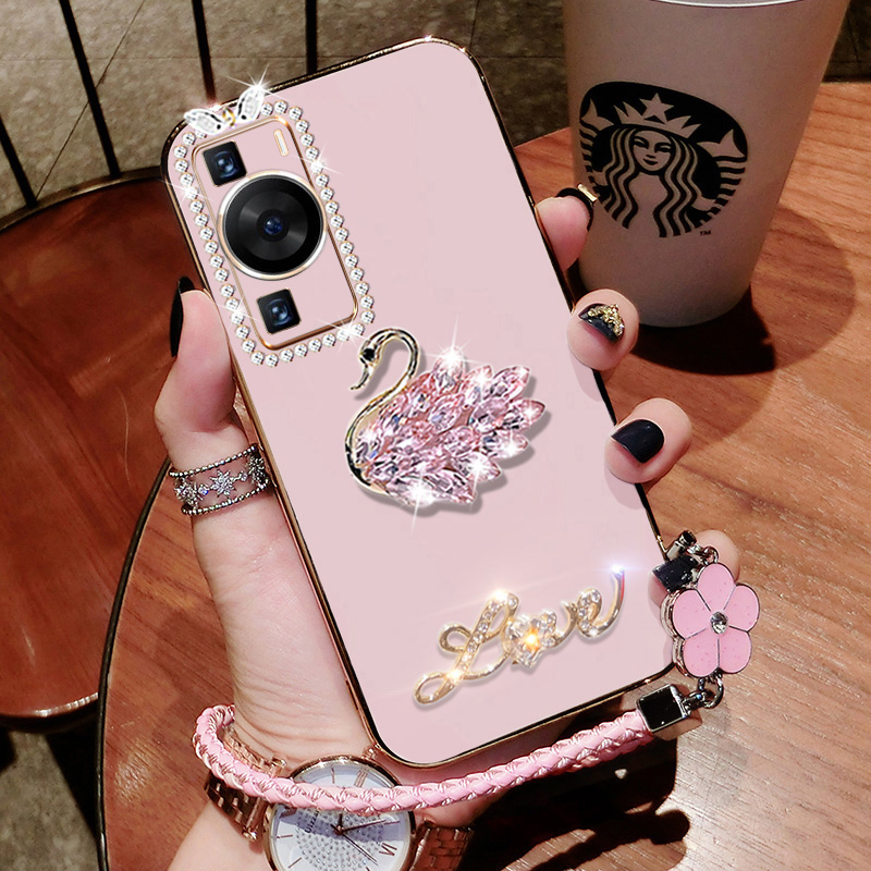 华为p60硅胶镶钻全包新款