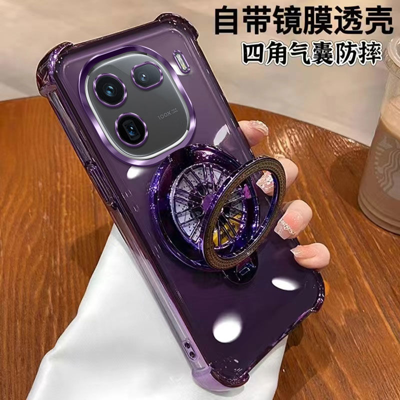 iqoo12手机壳V2307A硅胶套透明vivoiQOO12pro保护壳镜头全包v2309a软壳高级感iq00爱酷OO12.外壳带支架男女款