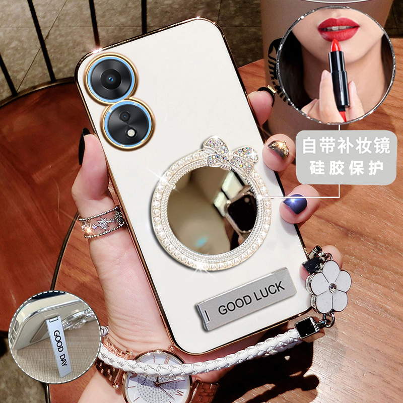 oppoa1x手机壳PHJ110新款全包oppo保护A1活力版硅胶套opa1防摔镜面a1x软壳带支架x5g个性5g女款0pp0高颜值