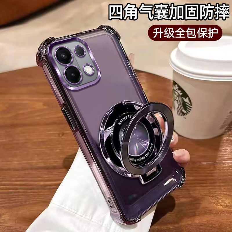适用一加15手机壳磁吸支架1加15新款保护套PLK110硅胶带镜头膜oneplus透明软oppo十五全包四角气囊高级感男女