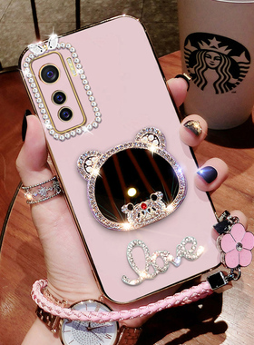 vivoiqoo5手机壳V2024A新款保护套iqoo5pro全包边镜面vivoiq005硅胶镶钻icoo5赛道版por软壳iq高级感2025女潮