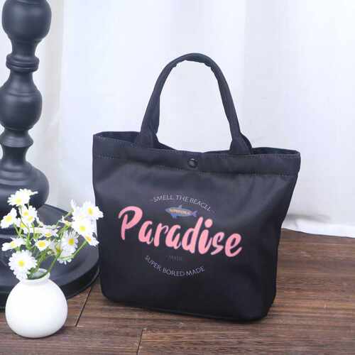 外出便携斜纹布袋可爱手提包