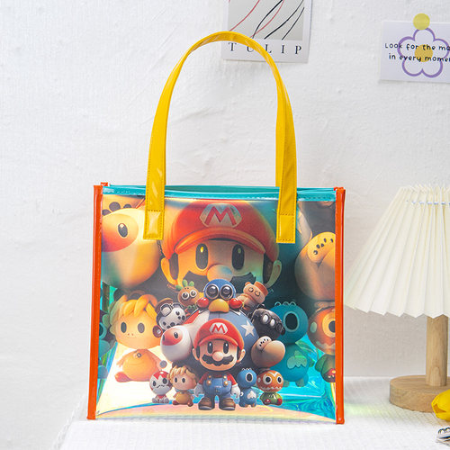 马里奥炫彩手提镭射果冻包