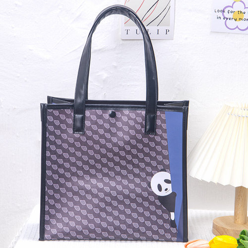 熊猫抱柱pe磨砂手提果冻包