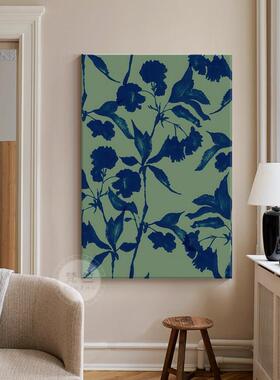 简约现代绿色植物南洋风客厅玄关装饰画背景墙壁画竖版卧室挂画