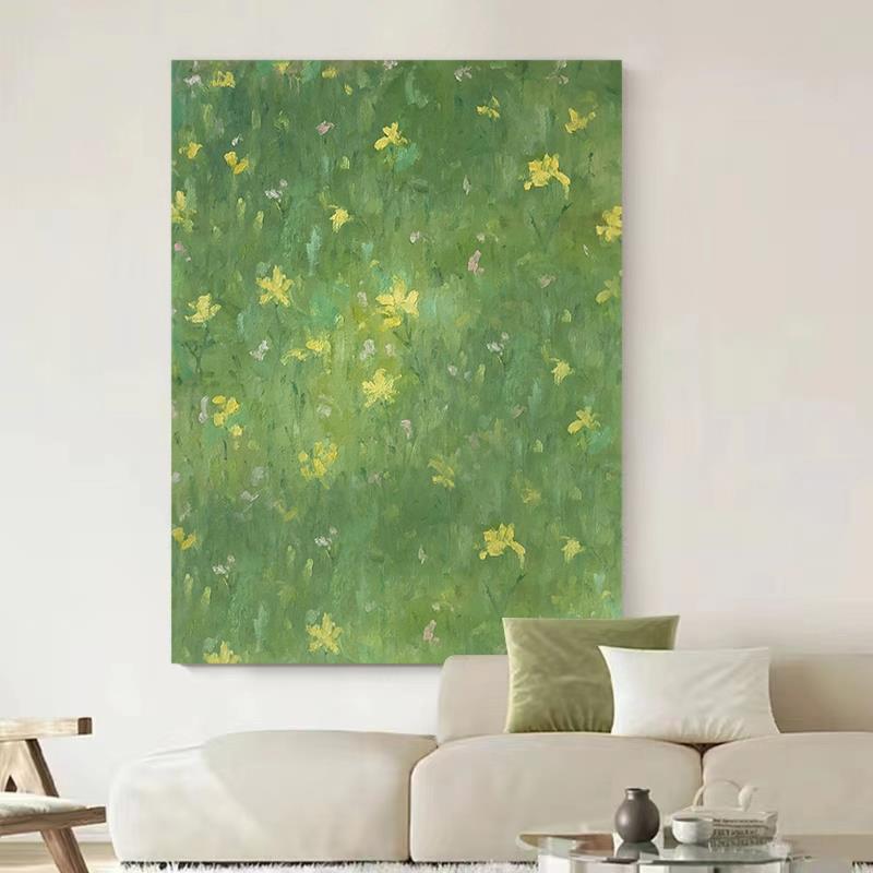 HW.ART原创手绘《春醒时分》侘寂风装饰画客厅挂画餐厅纯手工油画