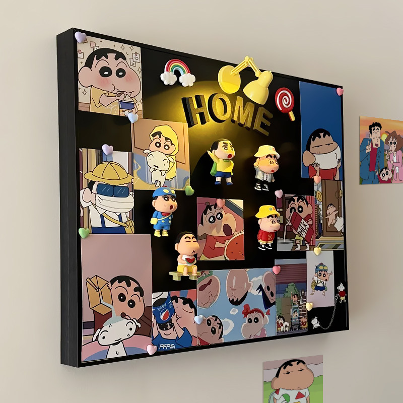 蜡笔小新可DIY磁吸电表箱入户玄关配电箱装饰画电闸盒网线盒挂画