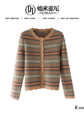 【米公子】费尔岛元素圣诞上衣WJ82037